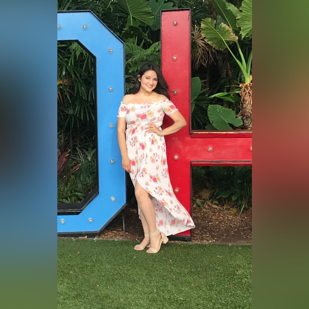 Cute Flowery High-Low Dress